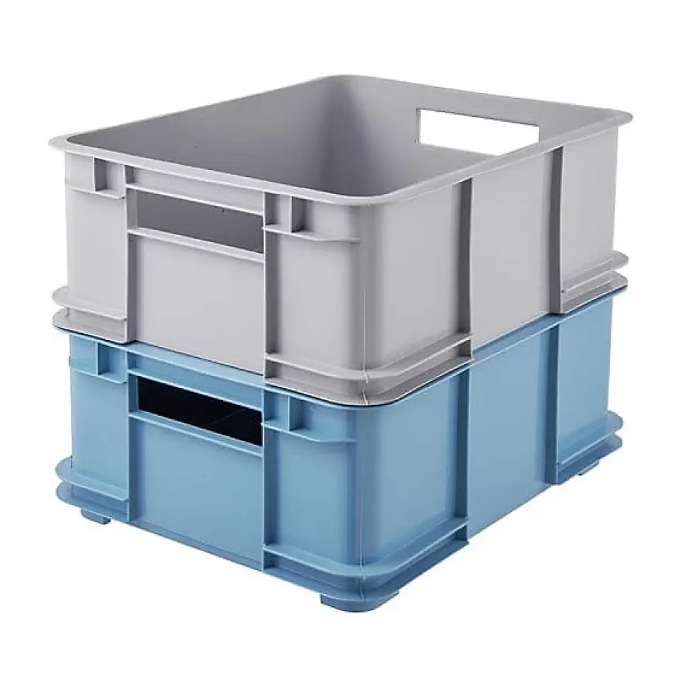 Caisse Empilable en plastique recyclé 20 litres - Bleu