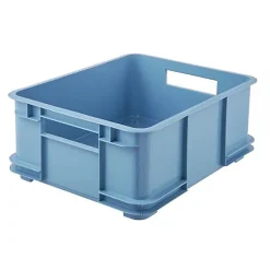 Caisse Empilable en plastique recyclé 20 litres - Bleu