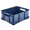 Caisse Empilable en plastique recyclé 20 litres - Bleu Foncé