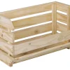 Caisse empilable résistante en pin massif 35,3x60x28,5 cm