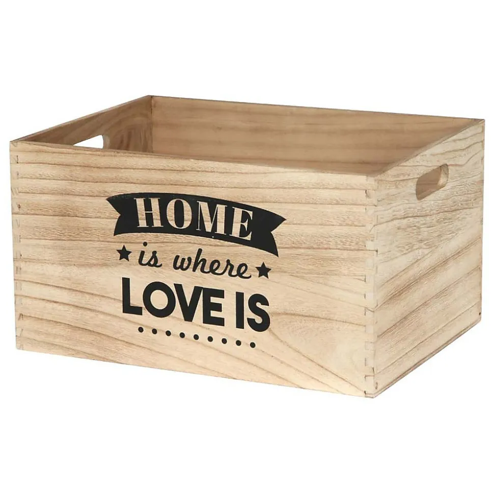 Caisse en bois empilables Home (Lot de 3)
