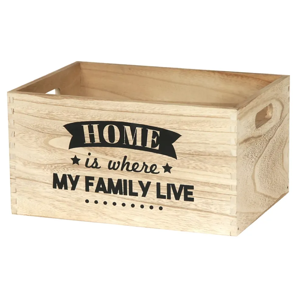 Caisse en bois empilables Home (Lot de 3)