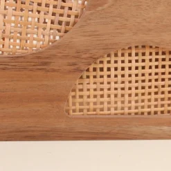 Caisse en bois et rotin 30x20cm