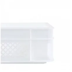 Caisse finement ajourée 600 x 400 x 100 mm 18 L - blanc