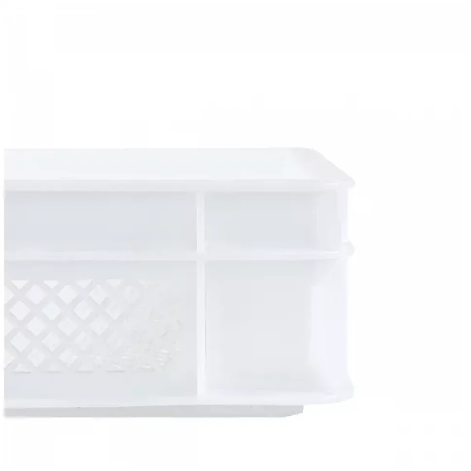 Caisse finement ajourée 600 x 400 x 100 mm 18 L - blanc