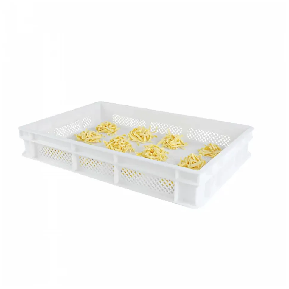Caisse finement ajourée 600 x 400 x 100 mm 18 L - blanc