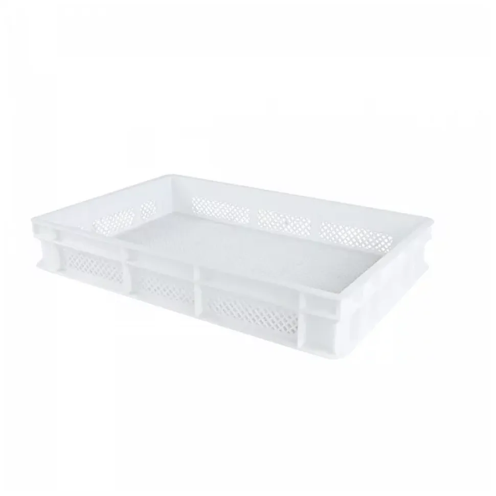 Caisse finement ajourée 600 x 400 x 100 mm 18 L - blanc