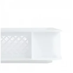 Caisse finement ajourée 600 x 400 x 70 mm 12 L - blanc