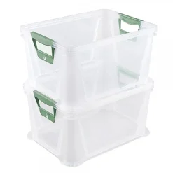 Caisse Plastique Empilable Translucide 20 litres - Gris