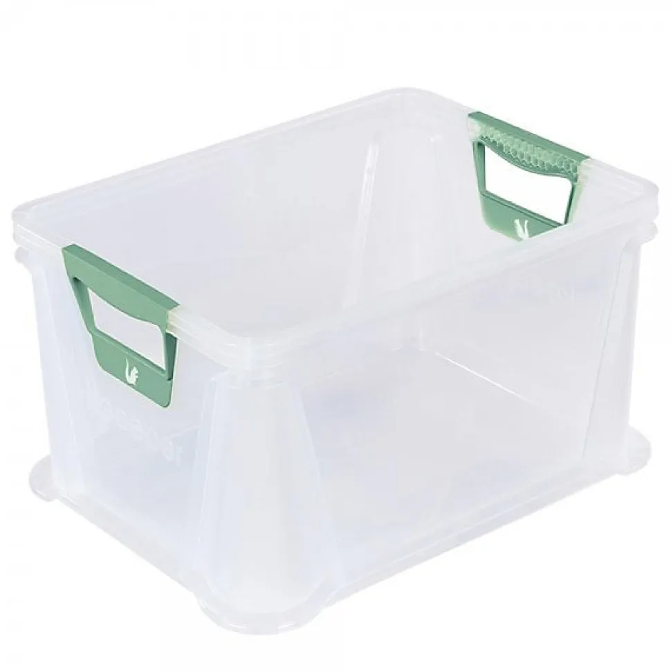 Caisse Plastique Empilable Translucide 20 litres - Naturel
