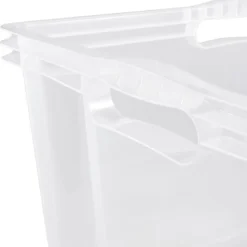 Caisse Plastique empilable solide 44 litres - Transparent