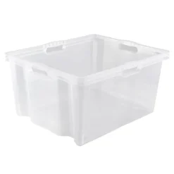 Caisse Plastique empilable solide 44 litres - Transparent