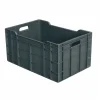Caisse pleine 600 x 400 x 300 mm 60 L - gris