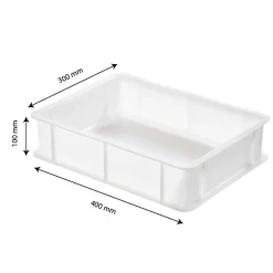 Caisse pleine 400 x 300 x 100 mm 9 L - blanc