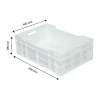 Caisse pleine 600 x 400 x 200 mm 40 L - blanc