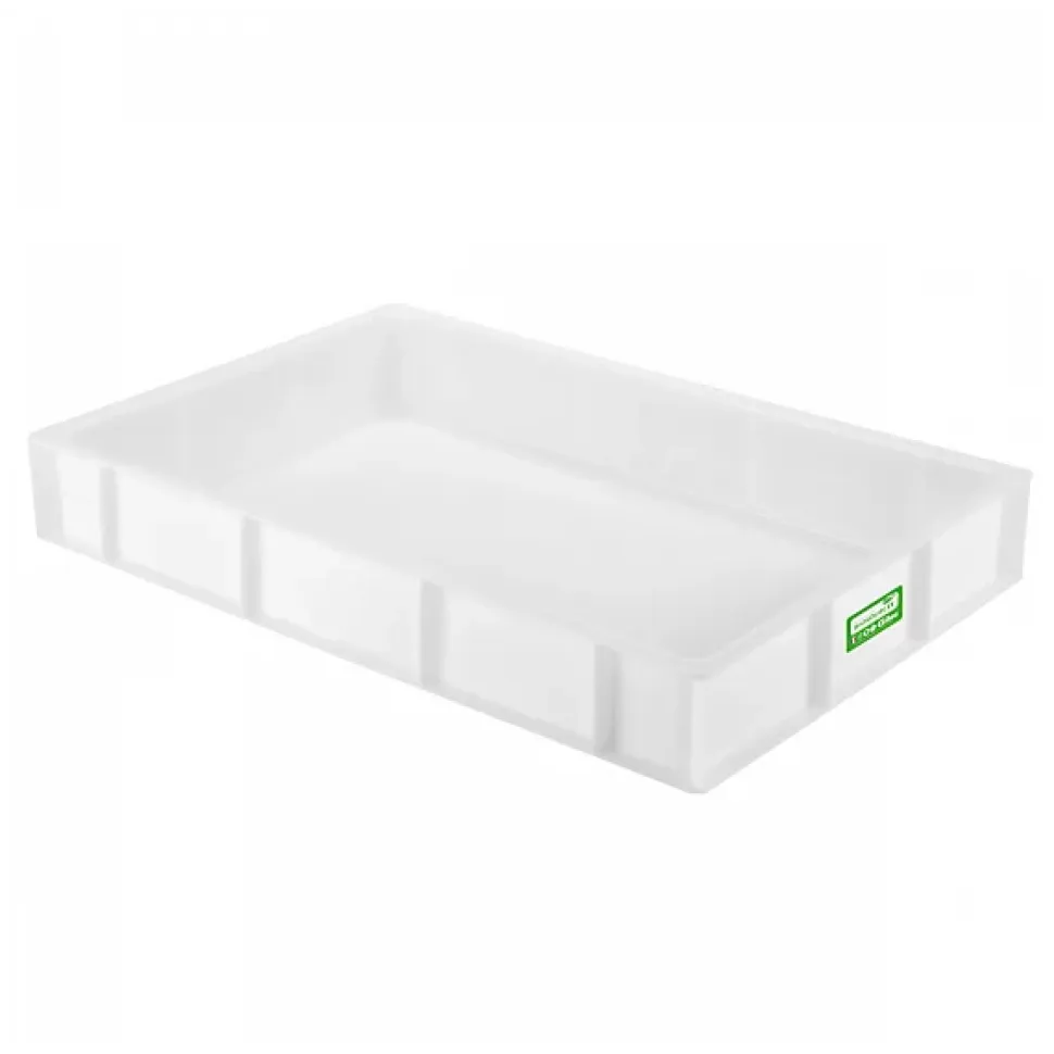 Caisse pleine biosourcée 600 x 400 x 90 mm 15 L - blanc