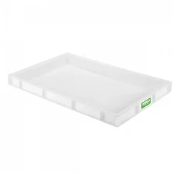 Caisse pleine biosourcée 600 x 400 x 55 mm 9 L - blanc