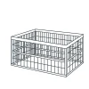 Caisse pliable en plastique Stuva gris et noir 45 L