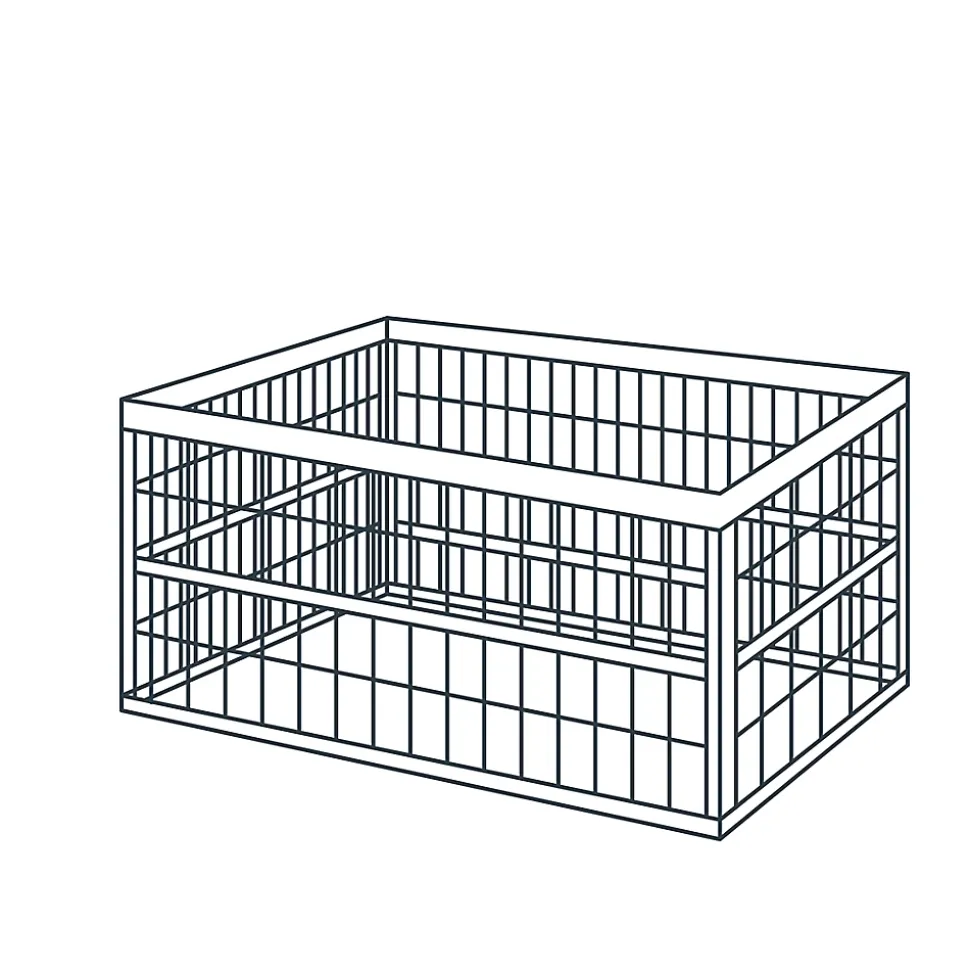 Caisse pliable en plastique Stuva gris et noir 45 L