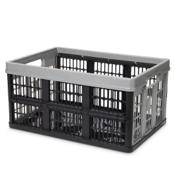 Caisse pliable en plastique Stuva gris et noir 45 L
