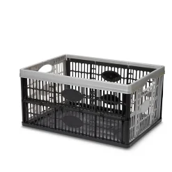 Caisse pliable en plastique Stuva noir et gris 33 L