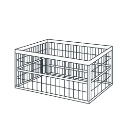 Caisse pliable en plastique Stuva noir et gris 33 L
