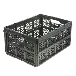 Caisse pliante 32 litres noire ida - Noir