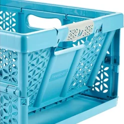 Caisse Pliante en Plastique Recyclé 32 litres - Bleu