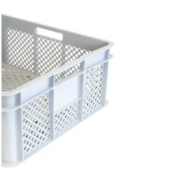 Caisse renforcée ajourée avec poignées empilable 18L - 400 x 350 x 160 gris