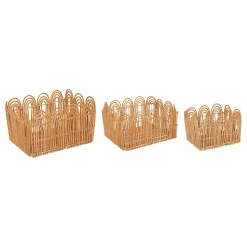 Caisse rotin 3 tailles coloris naturel vendue par 3 pièces