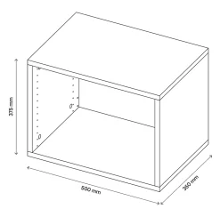 Caisson blanc GoodHome Atomia H. 37,5 x L. 50 x P. 35 cm