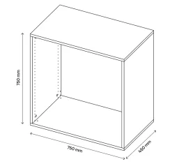 Caisson blanc GoodHome Atomia H. 75 x L. 75 x P. 45 cm