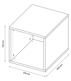 Caisson blanc GoodHome Atomia H. 37,5 x L. 37,5 x P. 45 cm