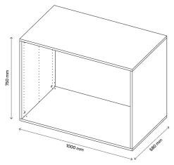 Caisson blanc GoodHome Atomia H. 75 x L. 100 x P. 58 cm