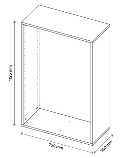 Caisson blanc GoodHome Atomia H. 112,5 x L. 75 x P. 35 cm