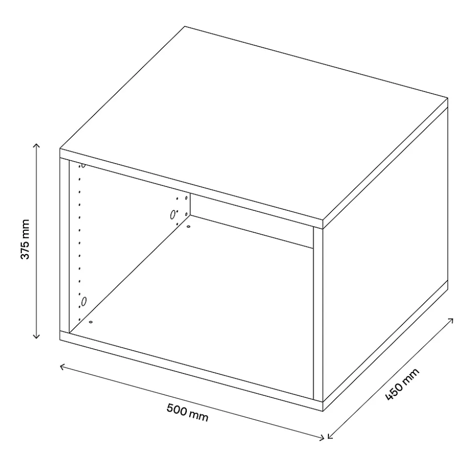 Caisson blanc GoodHome Atomia H. 37,5 x L. 50 x P. 45 cm