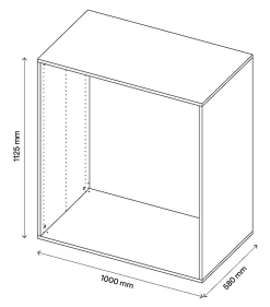 Caisson blanc GoodHome Atomia H. 112,5 x L. 100 x P. 58 cm