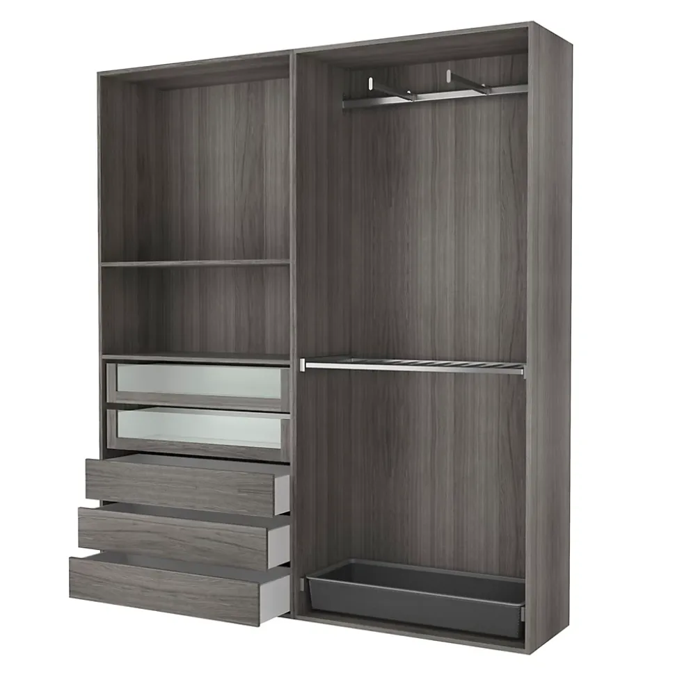 Caisson chêne grisé GoodHome Atomia H. 225 x L. 100 x P. 45 cm