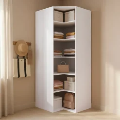 Caisson d'angle blanc GoodHome Atomia H. 225 x L. 100 x P. 89 cm