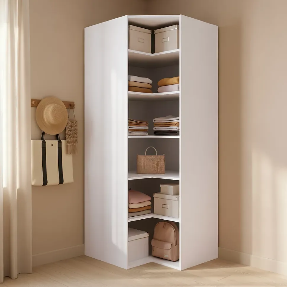 Caisson d'angle blanc GoodHome Atomia H. 225 x L. 100 x P. 89 cm