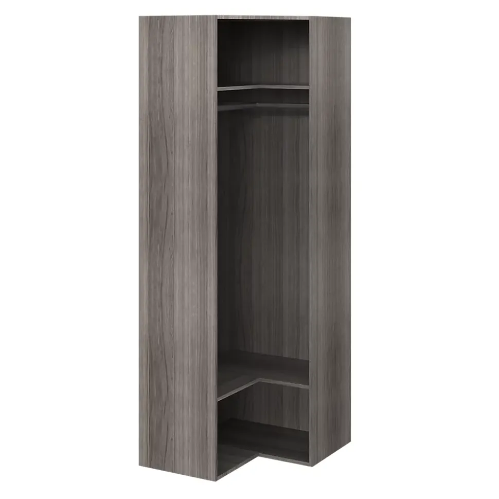 Caisson d'angle effet chêne grisé GoodHome Atomia H. 225 x L. 75 x P. 45 cm