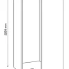 Caisson d'angle effet chêne grisé GoodHome Atomia H. 225 x L. 100 x P. 89 cm