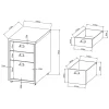 Caisson de bureau à roulettes Kökar acier 48 x 28 x 41 cm blanc mat en.casa