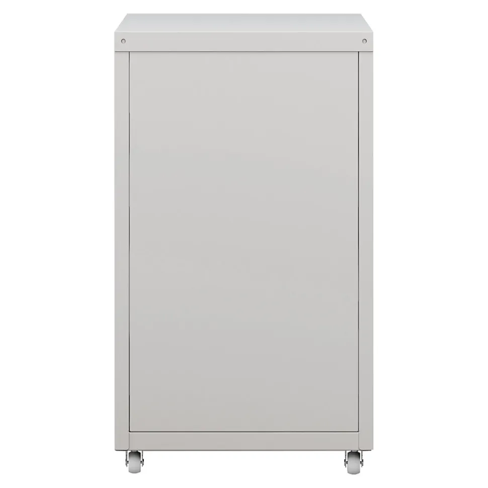 Caisson de bureau à roulettes Kökar acier 48 x 28 x 41 cm blanc mat en.casa