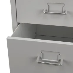 Caisson de bureau à roulettes Kökar acier 48 x 28 x 41 cm blanc mat en.casa