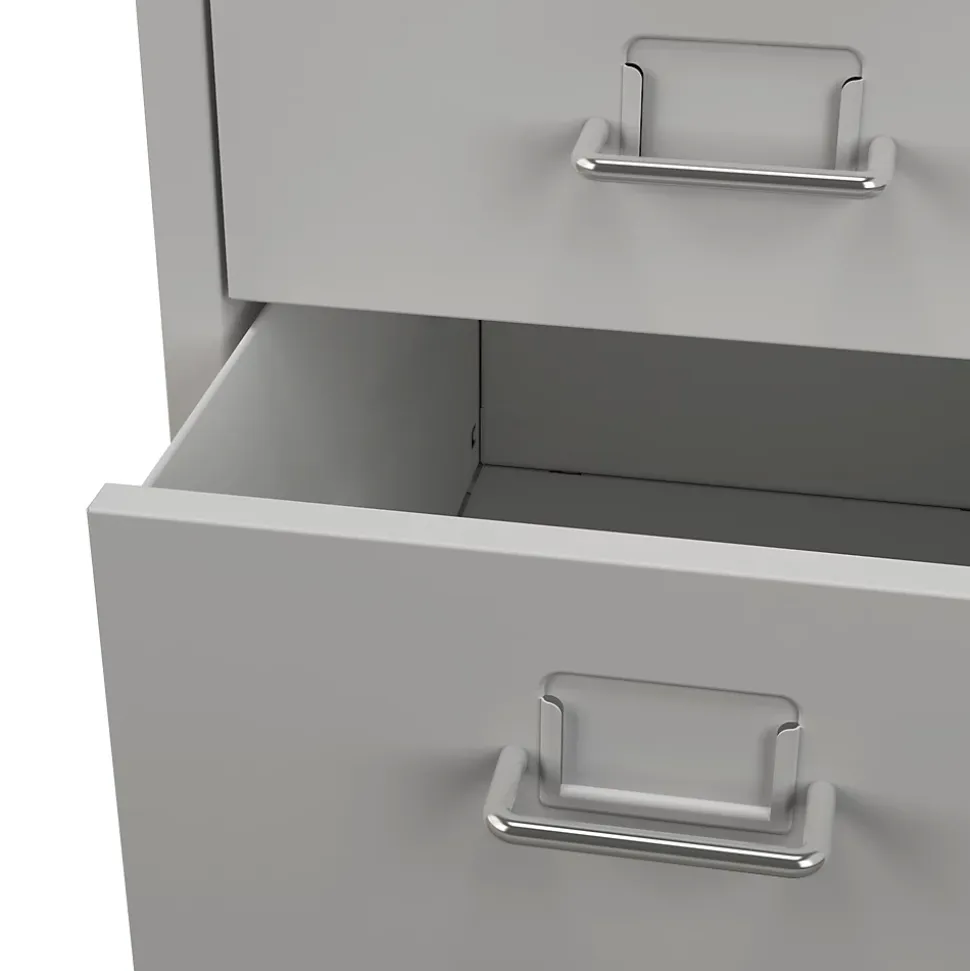 Caisson de bureau à roulettes Kökar acier 48 x 28 x 41 cm blanc mat en.casa