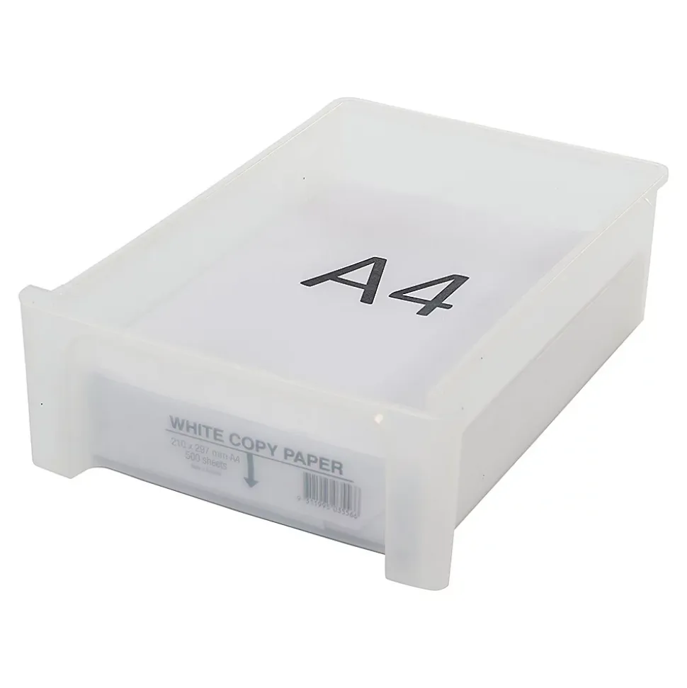 Caisson de rangement plastique recyclé A4, 5 Grands Tiroirs, Noir, OCH-2500, Iris Ohyama