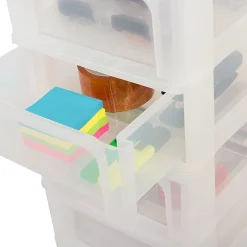 Caisson de rangement plastique A4, 3 Tiroirs Mix, Blanc, OCH-2021, Iris Ohyama