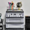Caisson de rangement plastique recyclé A4, 3 Petits Tiroirs, Noir, OCH-2030, Iris Ohyama