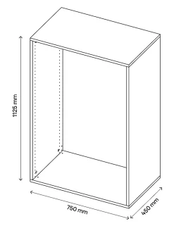 Caisson effet chêne GoodHome Atomia H. 112,5 x L. 75 x P. 45 cm